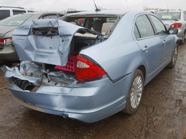 3FADP0L31BR110471 - 2011 FORD FUSION HYB BLUE photo 4