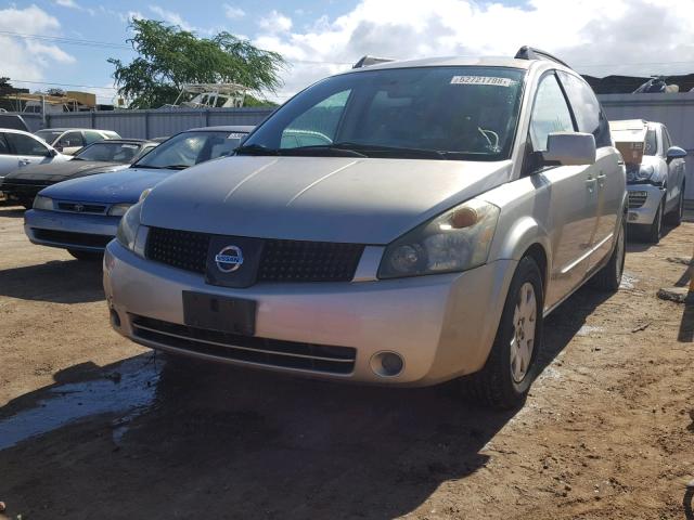 5N1BV28U35N114500 - 2005 NISSAN QUEST S GOLD photo 2