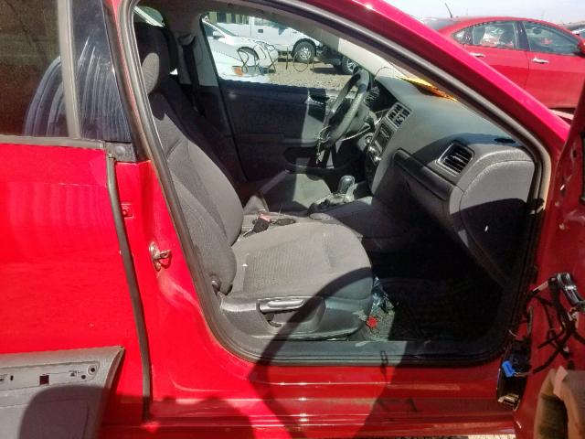 3VW2K7AJ6CM422873 - 2012 VOLKSWAGEN JETTA BASE 红色 照片 5