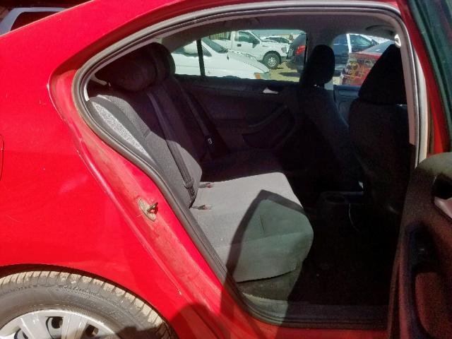 3VW2K7AJ6CM422873 - 2012 VOLKSWAGEN JETTA BASE 红色 照片 6