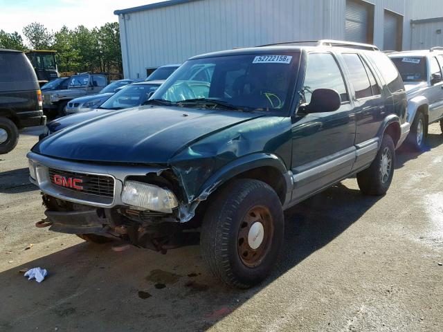 1GKDT13W4T2569221 - 1996 GMC JIMMY GREEN photo 2