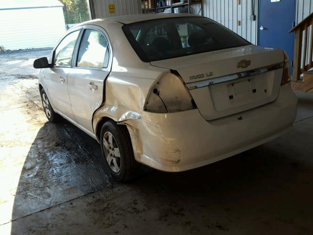 KL1TD56668B227260 - 2008 CHEVROLET AVEO BASE Ақ фото 3