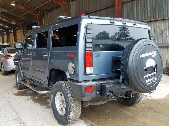 5GRGN23U67H101645 - 2007 HUMMER H2 BLUE photo 3