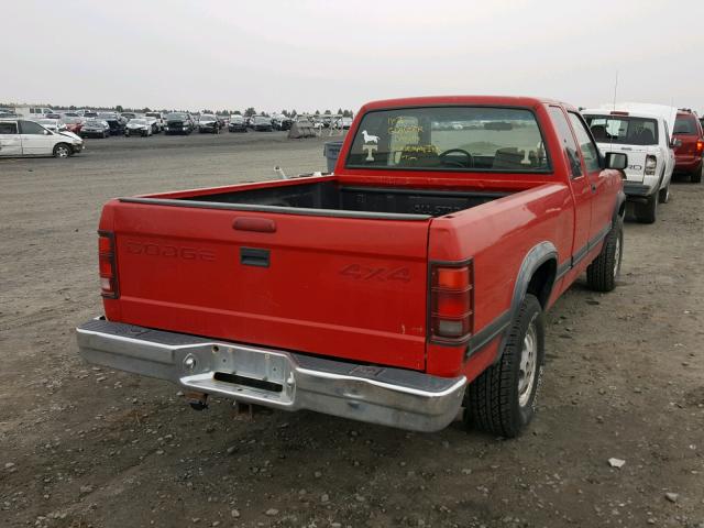 1B7GG23Y7TS511012 - 1996 DODGE DAKOTA RED photo 4