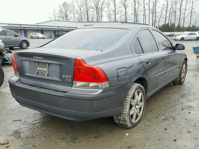 YV1RH59H932257957 - 2003 VOLVO S60 2.5T GRAY photo 4