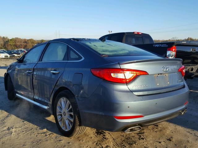 5NPE34AF8FH117408 - 2015 HYUNDAI SONATA SPO BLUE photo 3