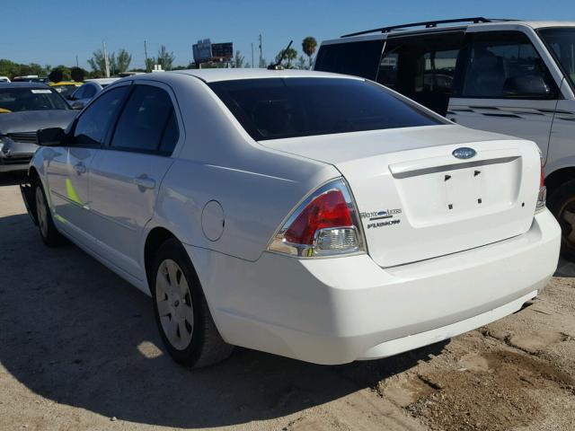 3FAHP06Z67R228167 - 2007 FORD FUSION S WHITE photo 3