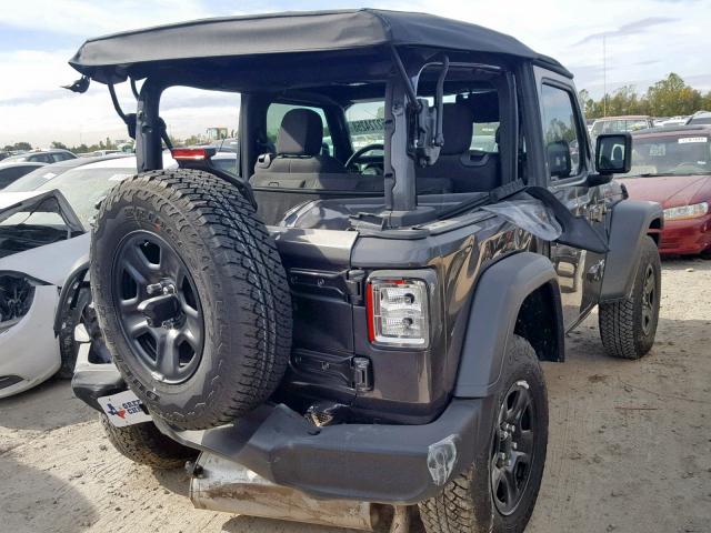 1C4GJXAG5JW219227 - 2018 JEEP WRANGLER S GRAY photo 4