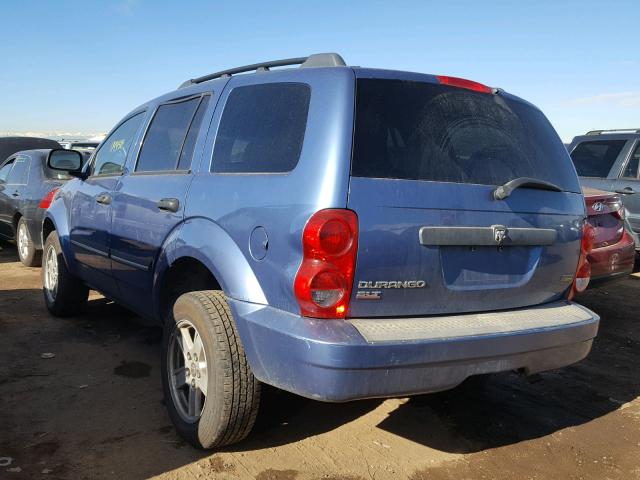 1D8HB48P47F558562 - 2007 DODGE DURANGO SL BLUE photo 3