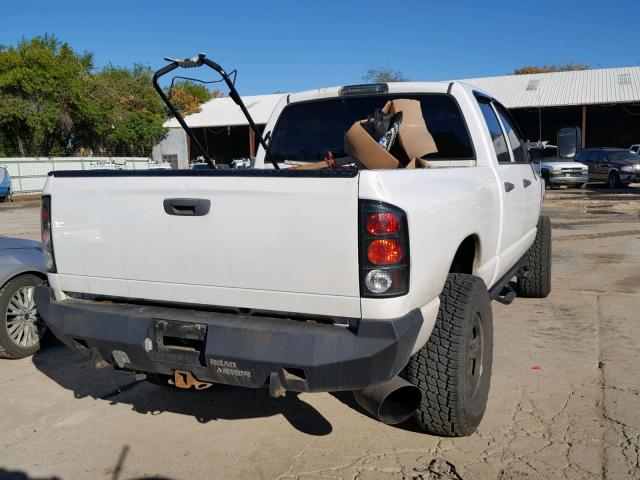 3D7KU28C64G117290 - 2004 DODGE RAM 2500 S WHITE photo 4