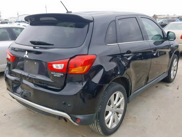 4A4AP4AU2DE014735 - 2013 MITSUBISHI OUTLANDER BLACK photo 4