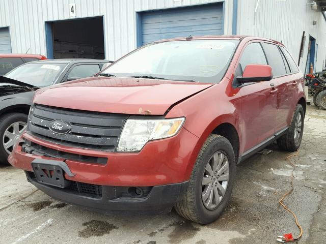 2FMDK38C78BA10297 - 2008 FORD EDGE SEL BURGUNDY photo 2