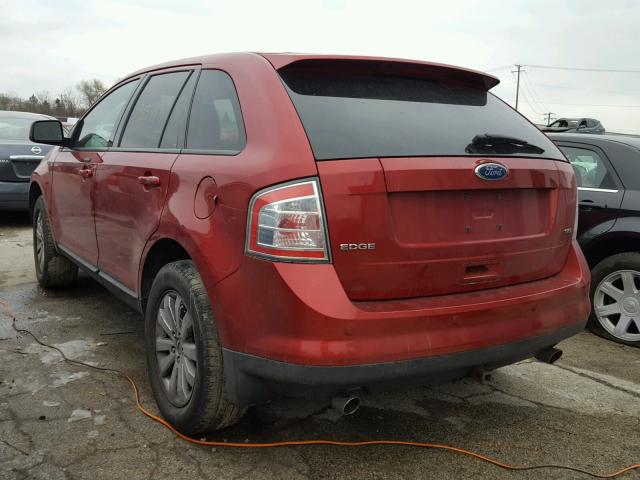 2FMDK38C78BA10297 - 2008 FORD EDGE SEL BURGUNDY photo 3