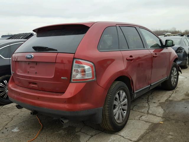 2FMDK38C78BA10297 - 2008 FORD EDGE SEL BURGUNDY photo 4