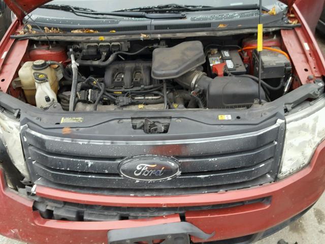 2FMDK38C78BA10297 - 2008 FORD EDGE SEL BURGUNDY photo 7