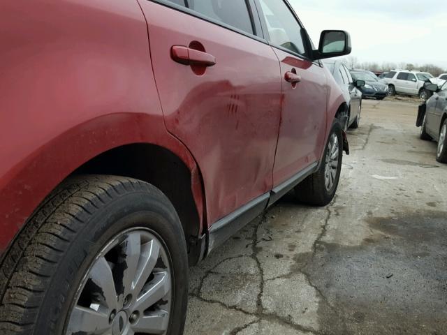 2FMDK38C78BA10297 - 2008 FORD EDGE SEL BURGUNDY photo 9