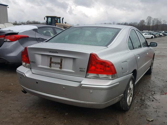 YV1RH592X62538066 - 2006 VOLVO S60 2.5T SILVER photo 4