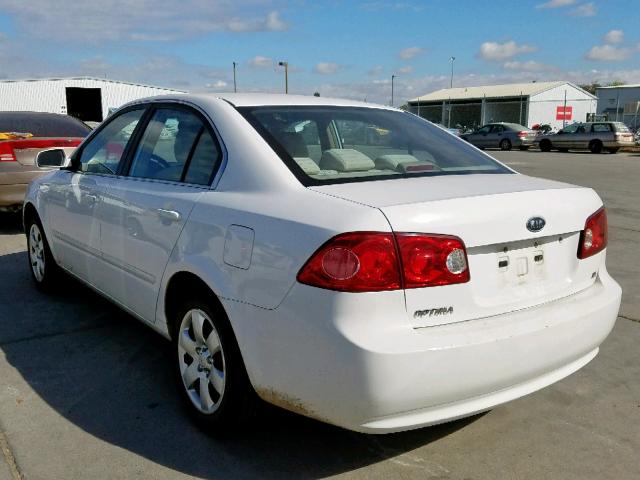 KNAGE123875117512 - 2007 KIA OPTIMA WHITE photo 3