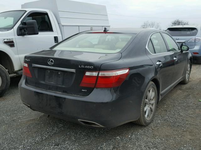 JTHCL46F795002317 - 2009 LEXUS LS 460 BLACK photo 4