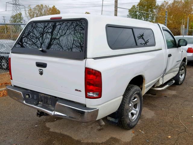 1D7HA16N65J582332 - 2005 DODGE RAM 1500 S WHITE photo 4