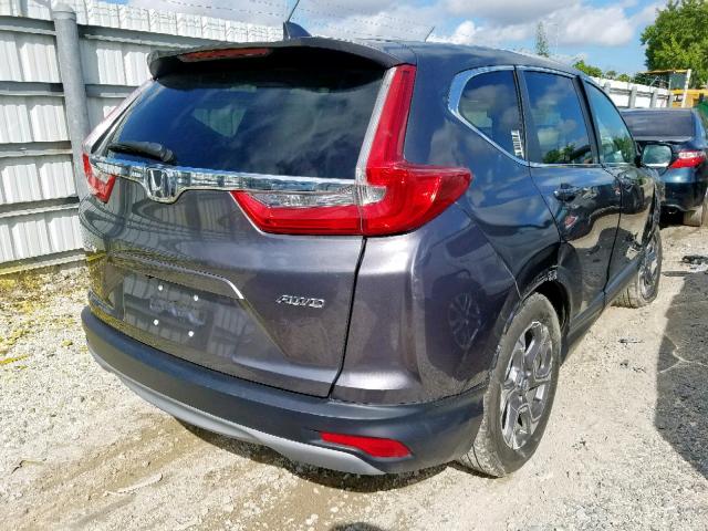 2HKRW2H8XHH604584 - 2017 HONDA CR-V EXL GRAY photo 4