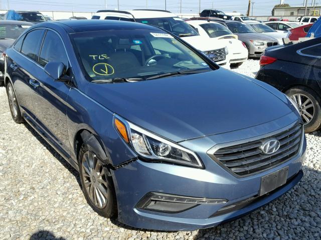 5NPE34AF5FH254466 - 2015 HYUNDAI SONATA SPO BLUE photo 1