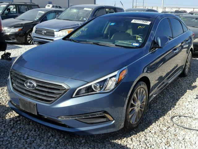 5NPE34AF5FH254466 - 2015 HYUNDAI SONATA SPO BLUE photo 2