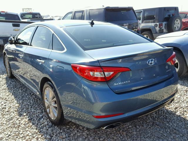 5NPE34AF5FH254466 - 2015 HYUNDAI SONATA SPO BLUE photo 3