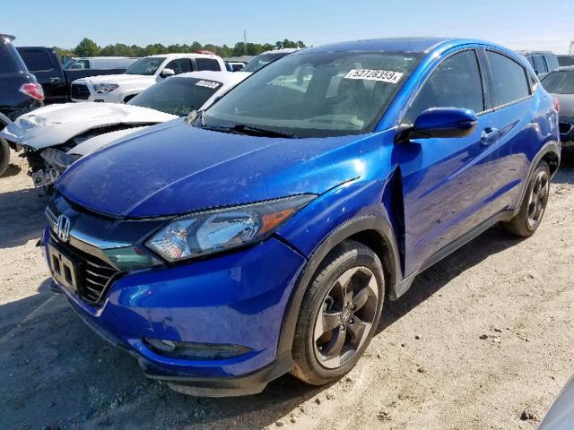 3CZRU5H57JM720056 - 2018 HONDA HR-V EX BLUE photo 2