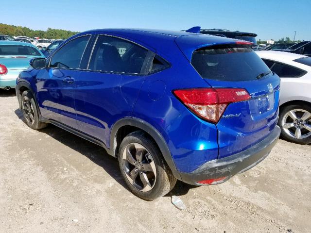 3CZRU5H57JM720056 - 2018 HONDA HR-V EX BLUE photo 3