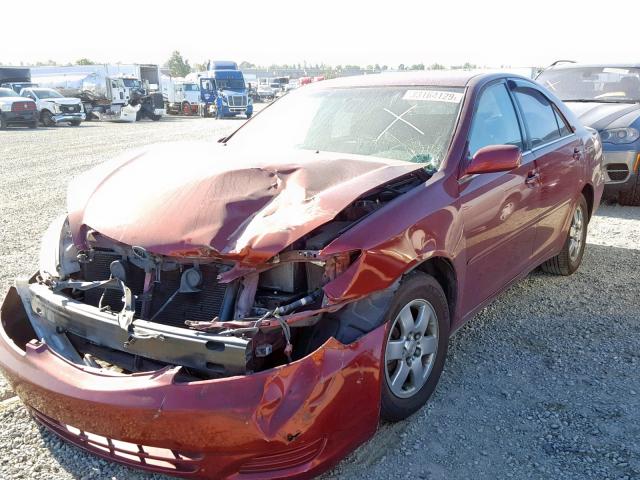 4T1BF30K02U022260 - 2002 TOYOTA CAMRY LE RED photo 2