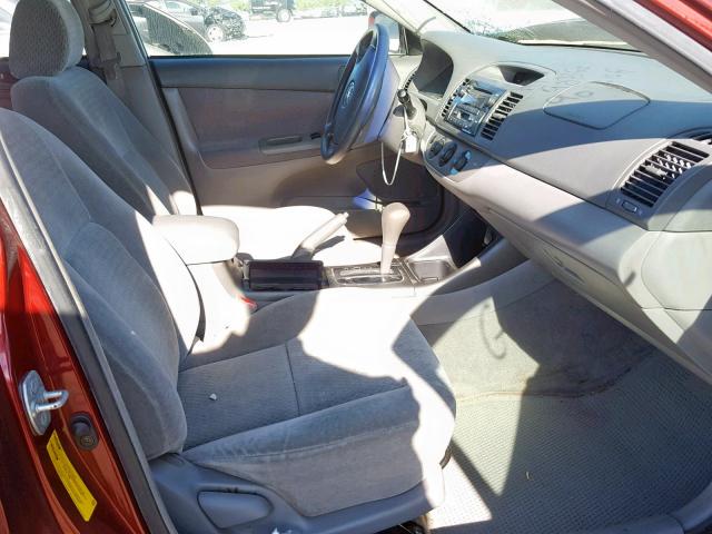 4T1BF30K02U022260 - 2002 TOYOTA CAMRY LE RED photo 5