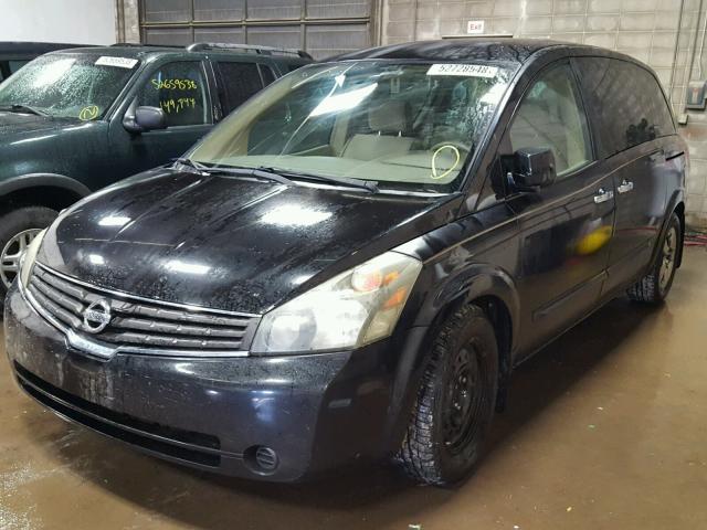 5N1BV28U08N102731 - 2008 NISSAN QUEST S BLACK photo 2