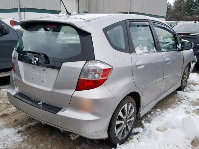 JHMGE8H53CC011641 - 2012 HONDA FIT SPORT SILVER photo 4