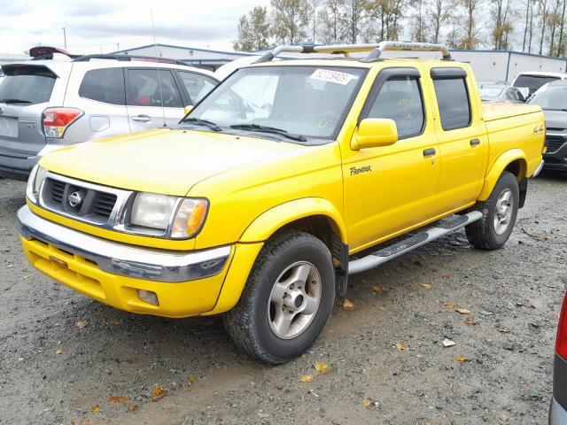 1N6ED27Y9YC409283 - 2000 NISSAN FRONTIER C YELLOW photo 2