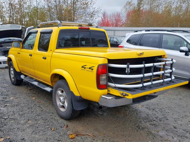 1N6ED27Y9YC409283 - 2000 NISSAN FRONTIER C YELLOW photo 3