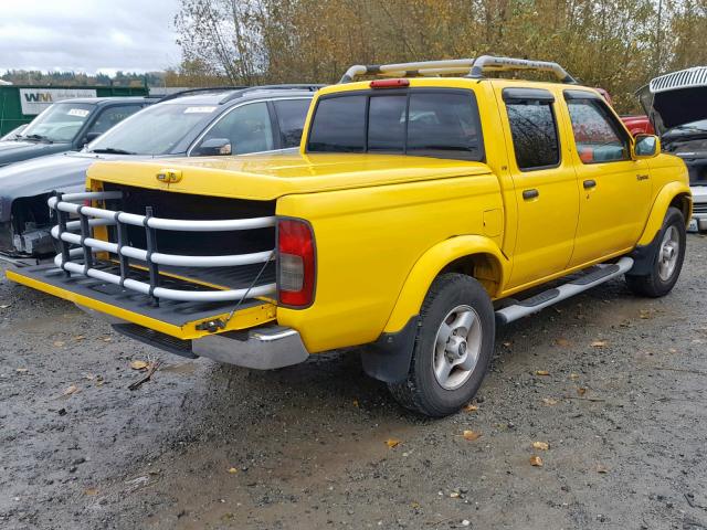 1N6ED27Y9YC409283 - 2000 NISSAN FRONTIER C YELLOW photo 4