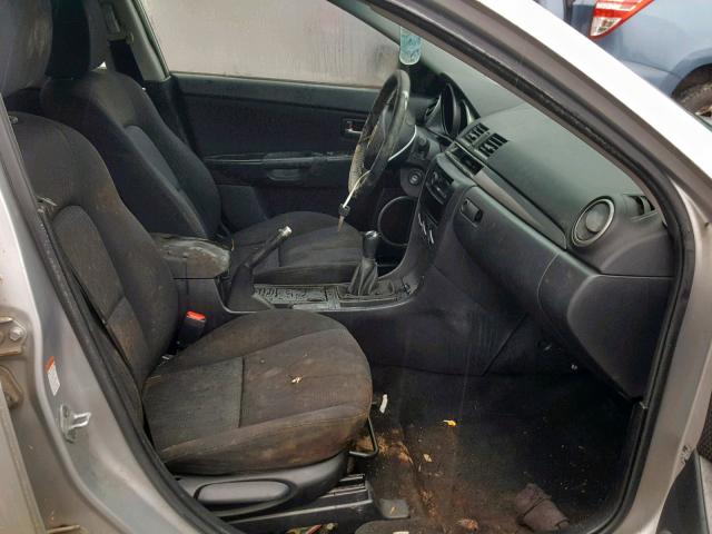 JM1BK324471688304 - 2007 MAZDA 3 S SILVER photo 5