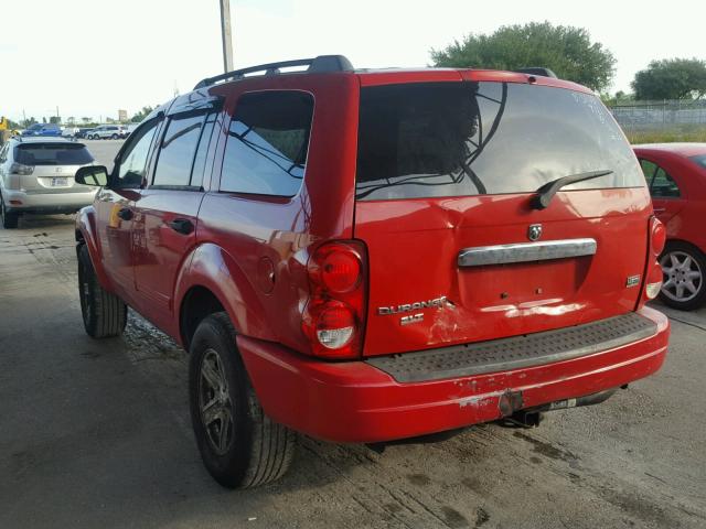 1D4HB48D75F549679 - 2005 DODGE DURANGO SL RED photo 3