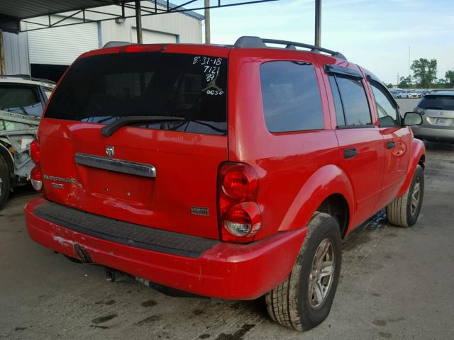 1D4HB48D75F549679 - 2005 DODGE DURANGO SL RED photo 4