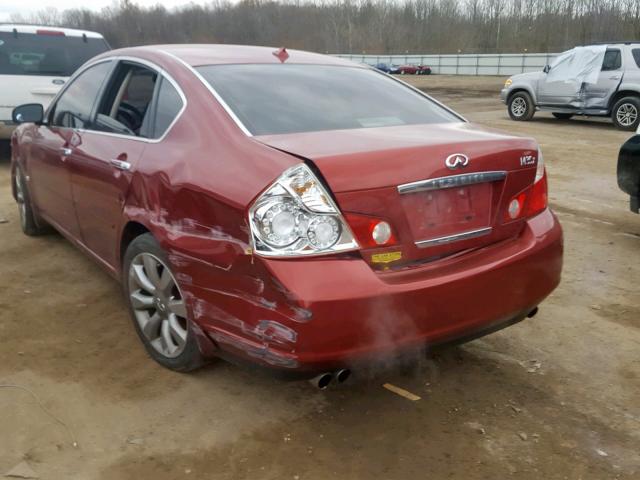 JNKAY01F17M450788 - 2007 INFINITI M35 BASE BURGUNDY photo 3