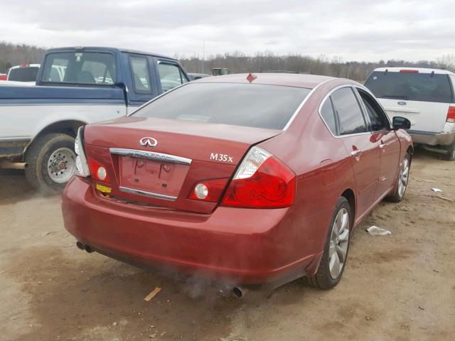 JNKAY01F17M450788 - 2007 INFINITI M35 BASE BURGUNDY photo 4