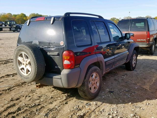 1J4GL48K04W327885 - 2004 JEEP LIBERTY SP BLACK photo 4