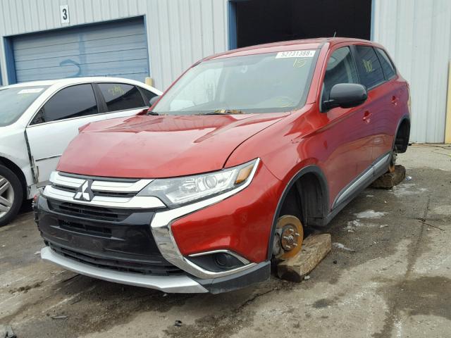 JA4AZ3A39GZ041716 - 2016 MITSUBISHI OUTLANDER RED photo 2