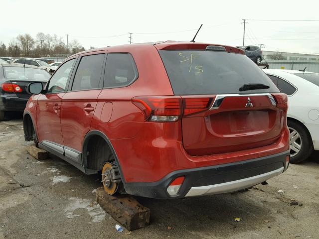 JA4AZ3A39GZ041716 - 2016 MITSUBISHI OUTLANDER RED photo 3