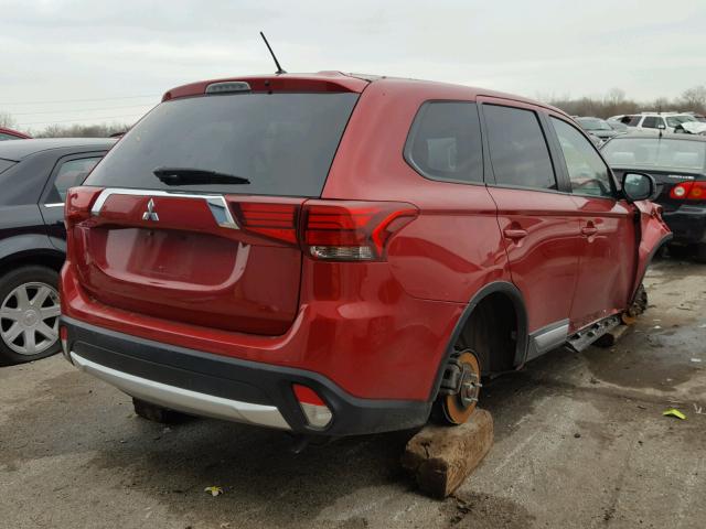 JA4AZ3A39GZ041716 - 2016 MITSUBISHI OUTLANDER RED photo 4