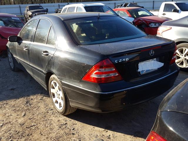 WDBRF61JX5A774269 - 2005 MERCEDES-BENZ C 240 BLACK photo 3