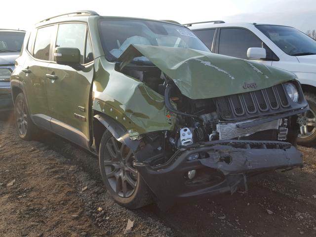 ZACCJABT8GPD76103 - 2016 JEEP RENEGADE L GREEN photo 1