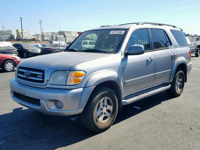 5TDBT48A51S004936 - 2001 TOYOTA SEQUOIA LI SILVER photo 2