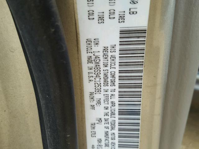 1J4GX48S94C125391 - 2004 JEEP GRAND CHER SILVER photo 10